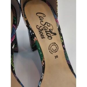 Charlotte Russe  (?) Becca 4" High Heel Multi Colored Snake Skin Sandal Sz 10